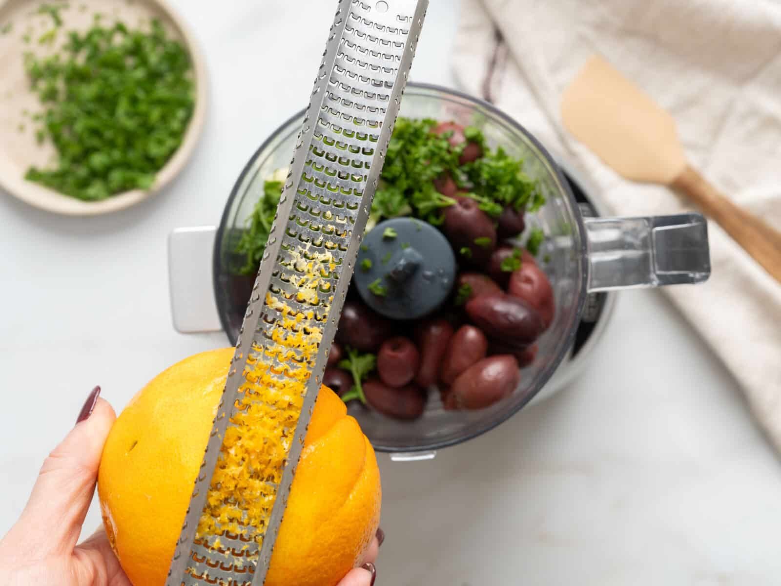 Lemon zest.