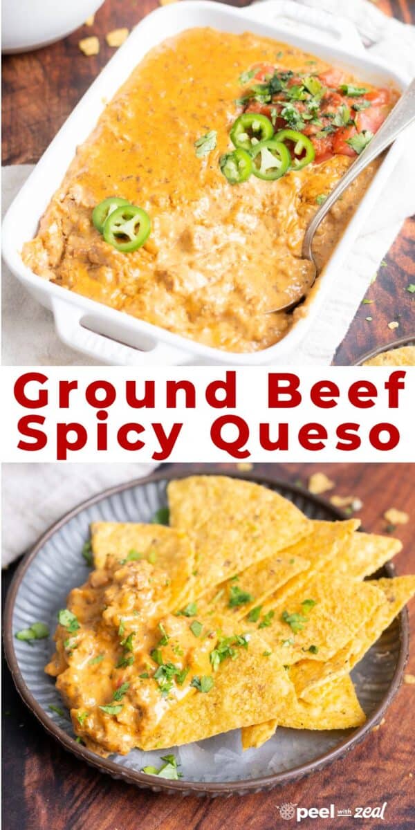 Cheesy ground beef dip.