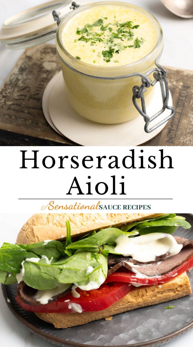 Horseradish aioli recipe.