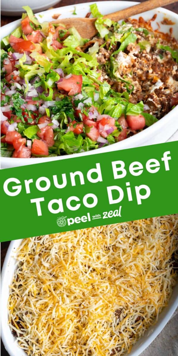 Mexican beef taco dip.
