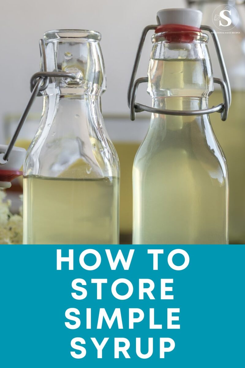 Syrup in a bottle.