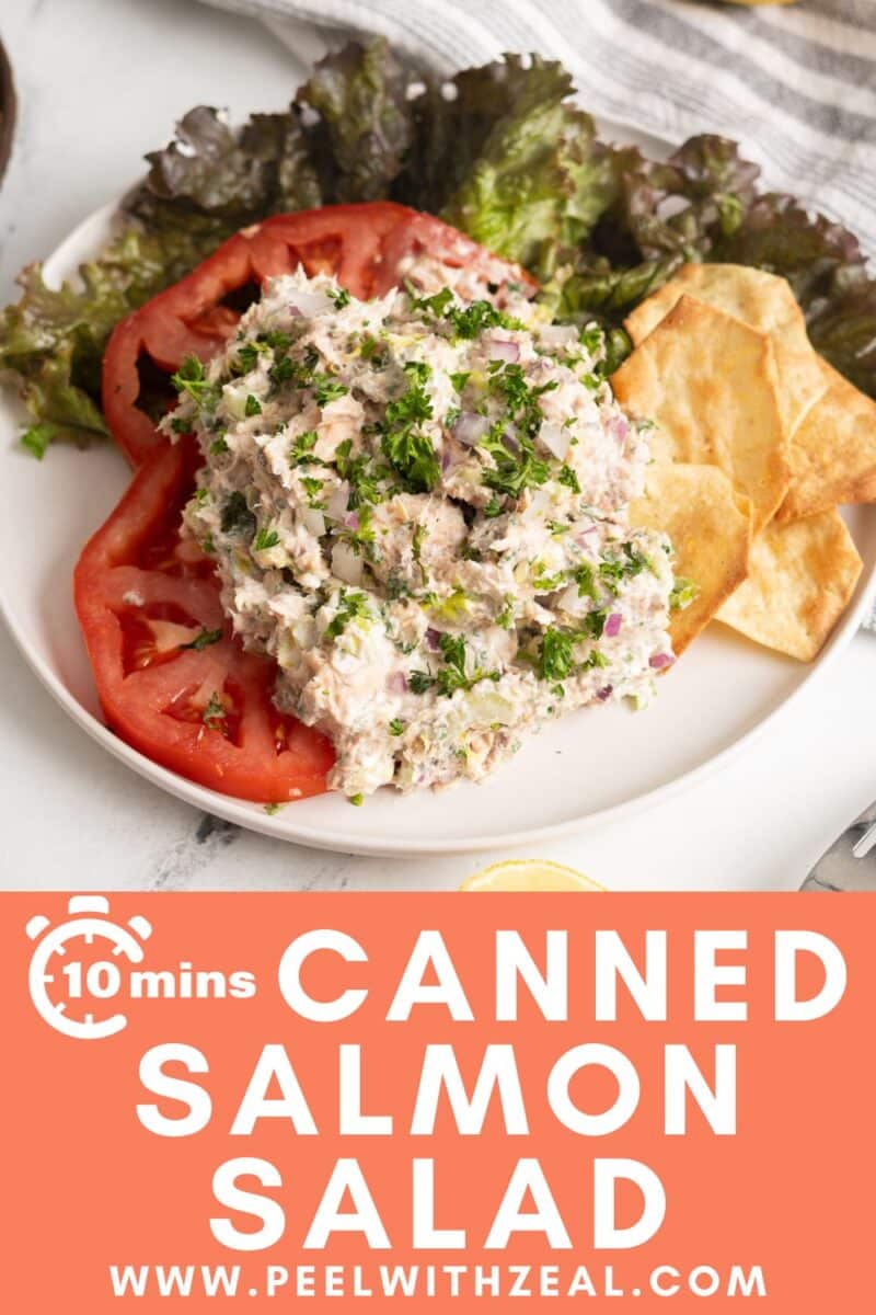 Canned salmon salad.