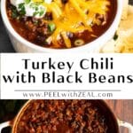 Black beans and turkey chili.