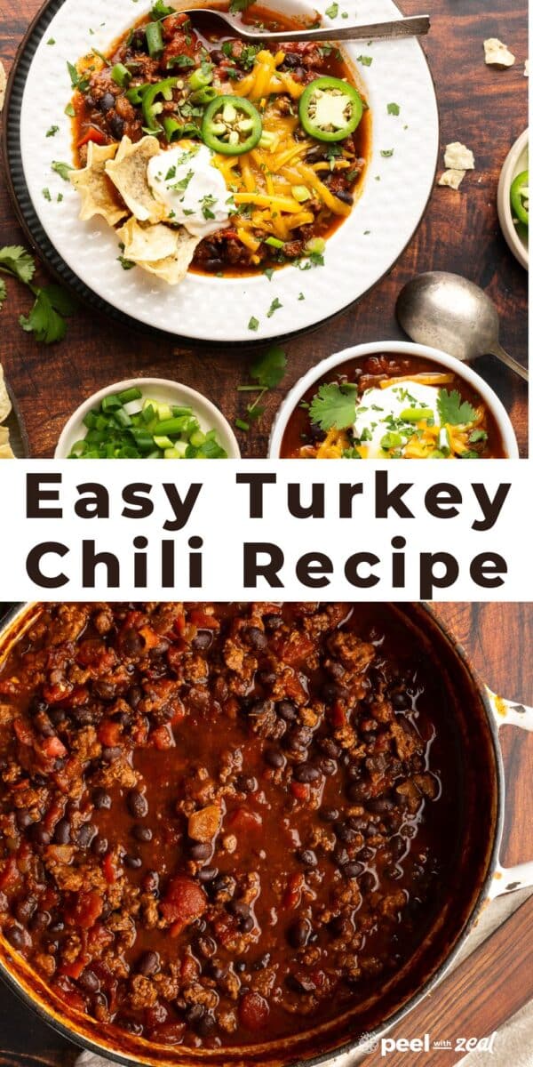 Spicy turkey chili recipe.