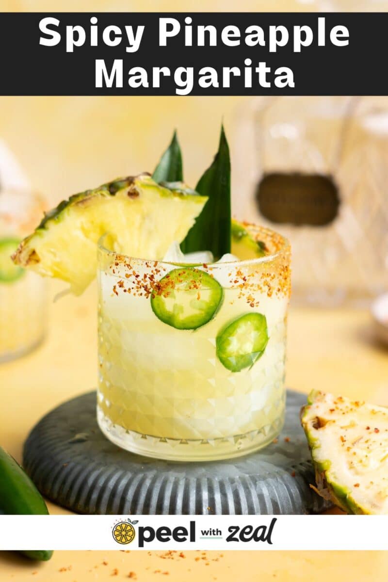 Pineapple margarita cocktail recipe.