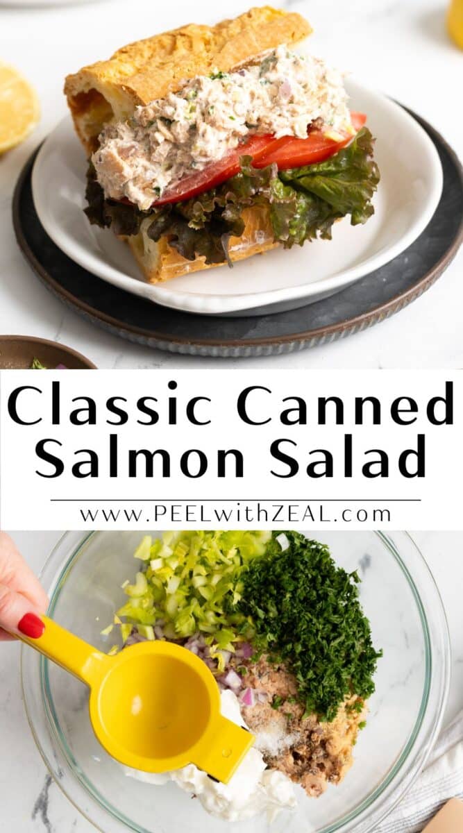 Canned salmon salad recipe.