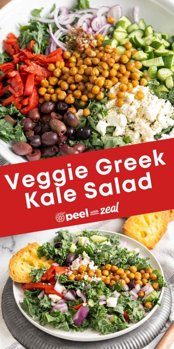 Vegetarian chickpea kale salad.