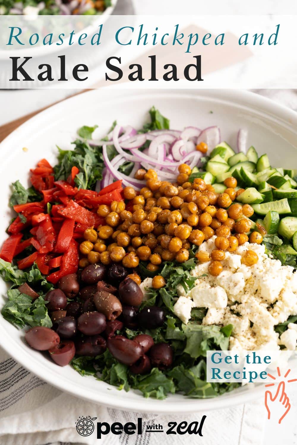 Mediterranean Kale Roasted Chickpea Salad Peel with Zeal