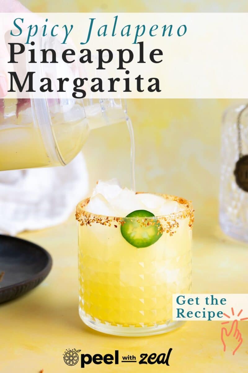 Pineapple margarita cocktail.