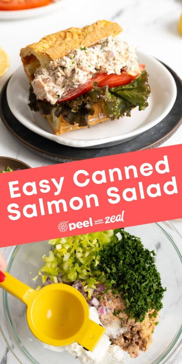 Canned salmon salad.