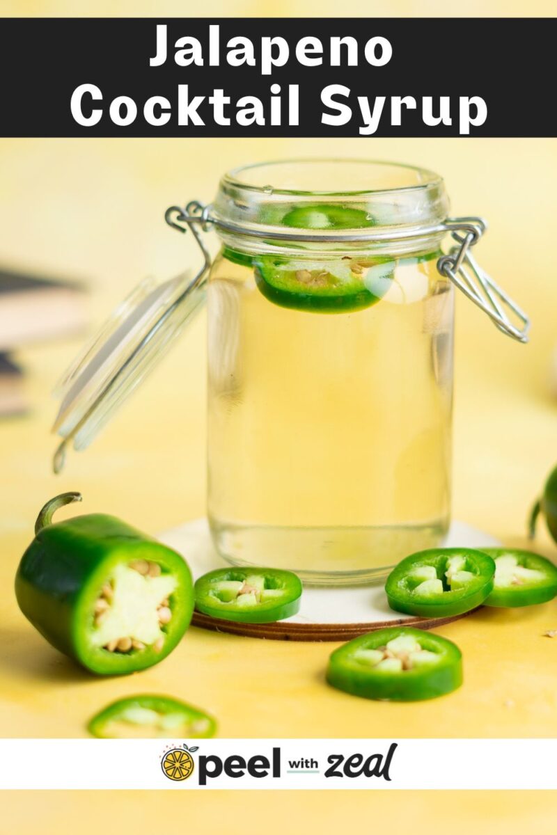 Jalapeno syrup for your cocktails.