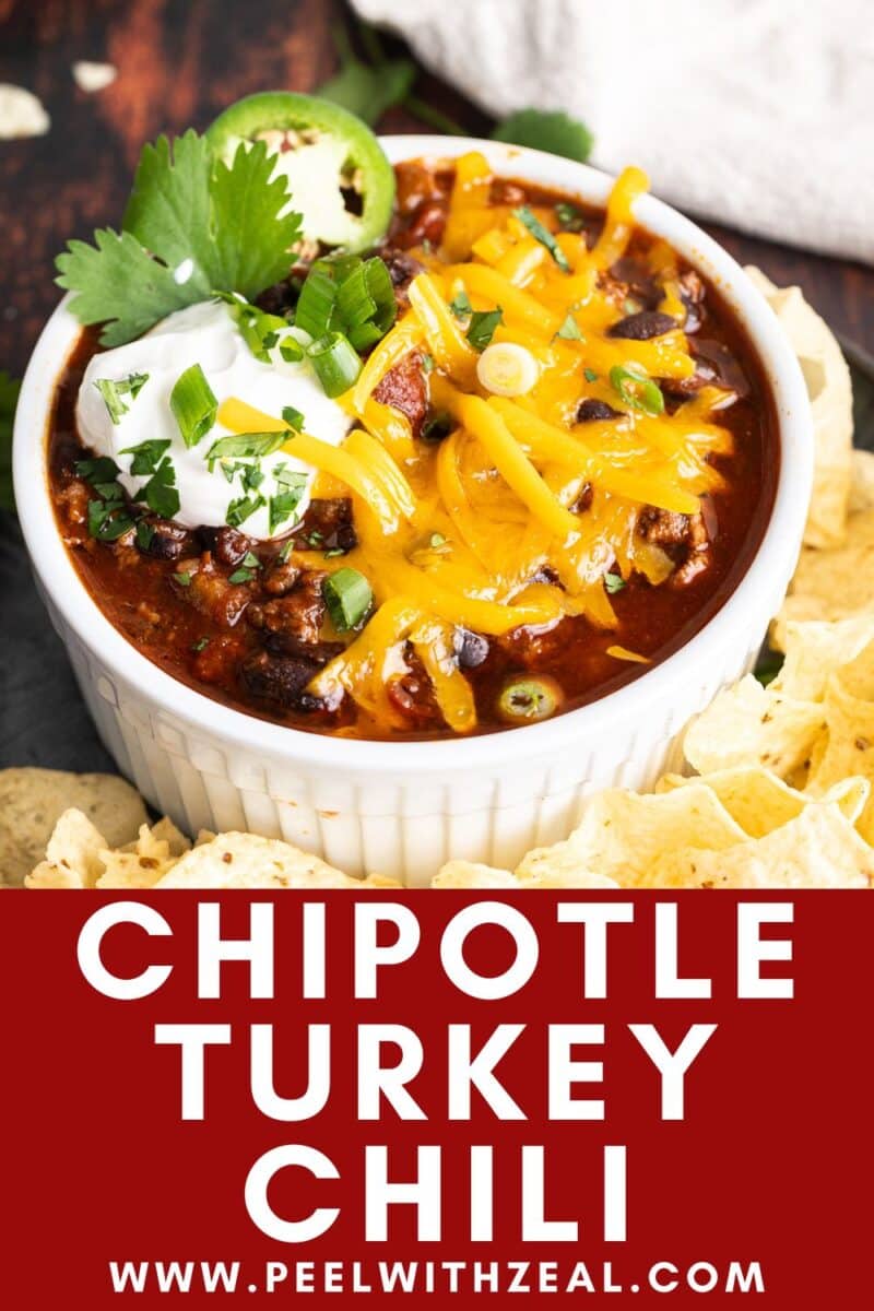 Spicy black bean turkey chili.