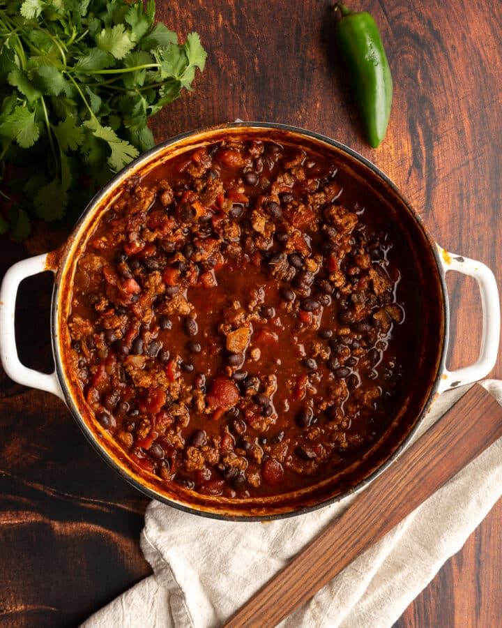 Smoky Turkey Chili with Black Beans - Peel with Zeal