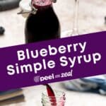 Blueberry syrup for cocktails.