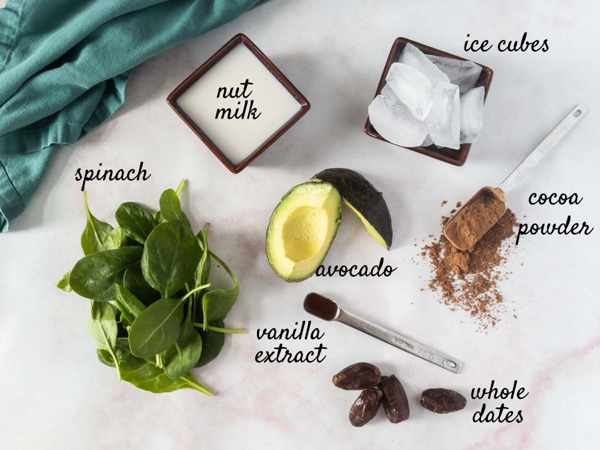 Healthy Chocolate Shake Ingredients