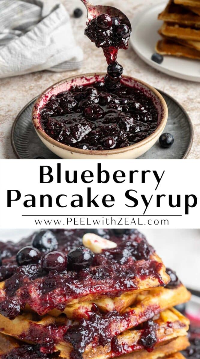 Blueberry syrup for pancakes.