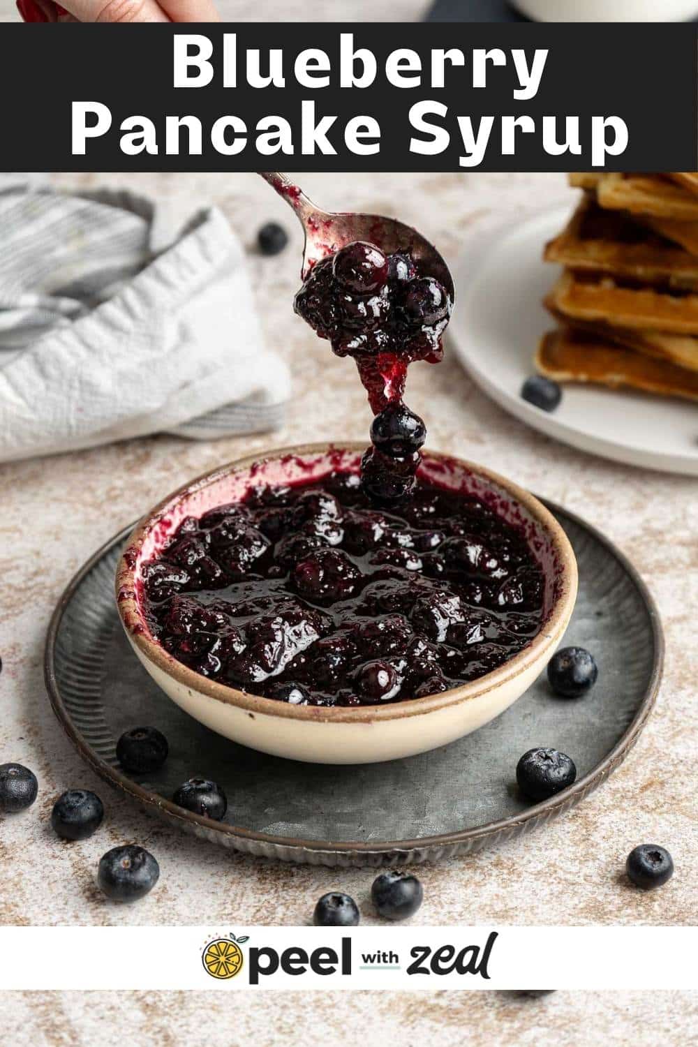Homemade Blueberry Pancake Syrup (No Cornstarch!)
