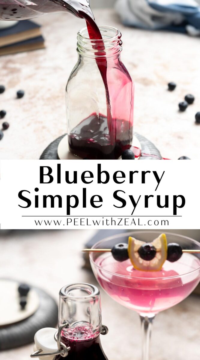 Simple blueberry syrup recipe.