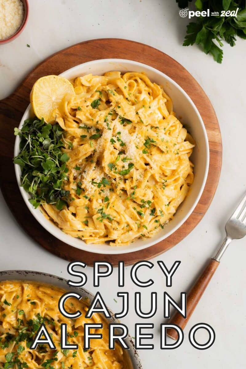 Spicy Cajun alfredo pasta recipe.