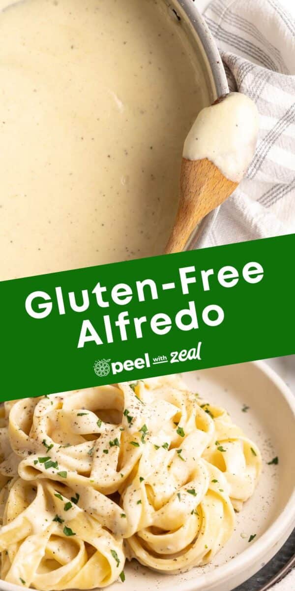 Creamy gluten-free alfredo sauce recipe.