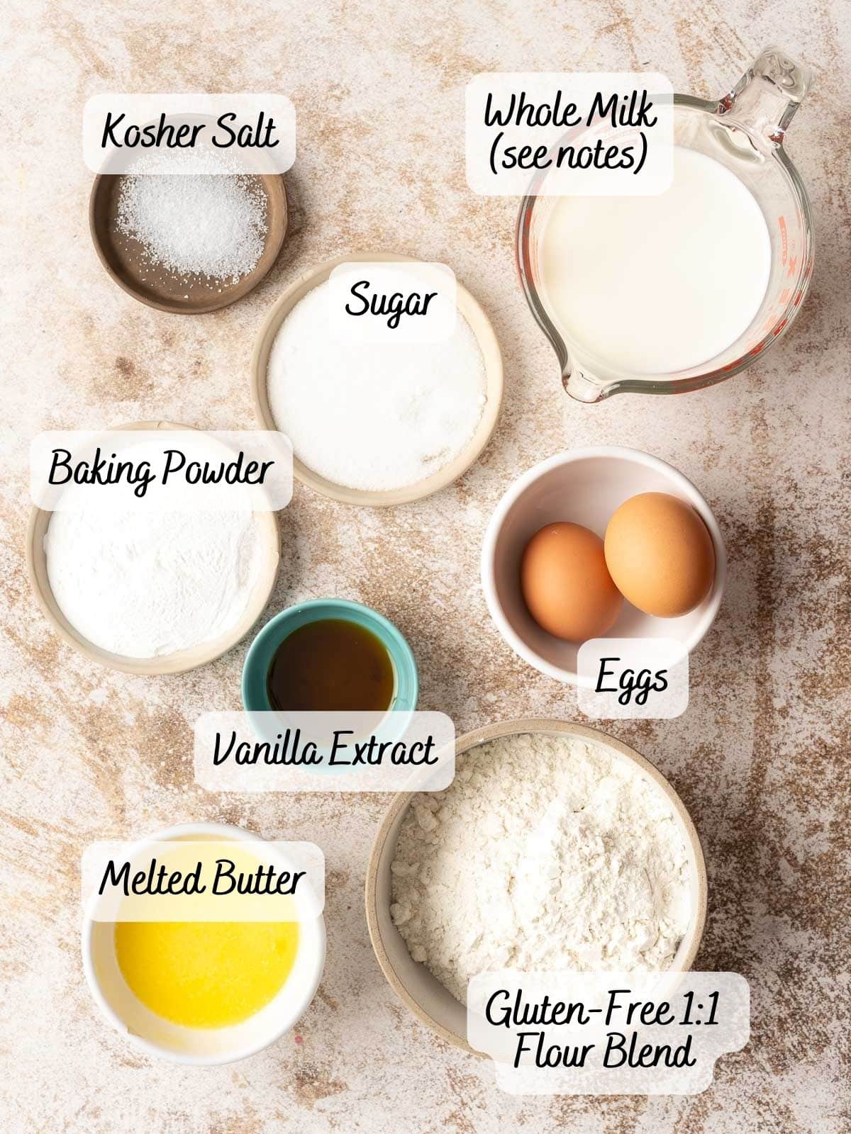 Recipe ingredients on the counter.