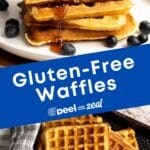 Gluten-free waffles for breakfast.