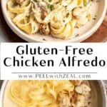Gluten-free chicken Alfredo recipe.