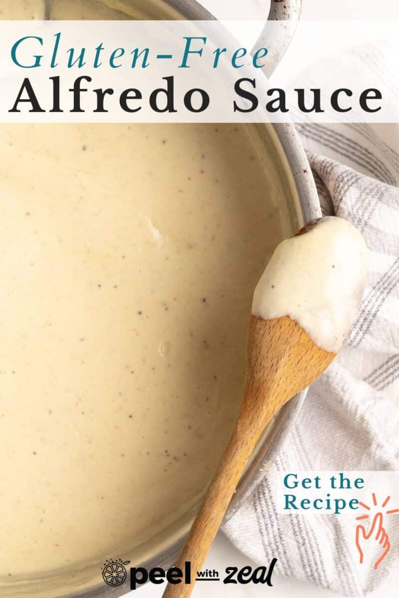 Gluten-free creamy alfredo sauce.