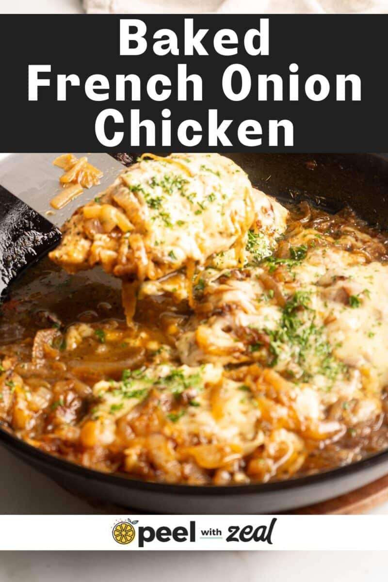 Baked French onion boneless chicken.