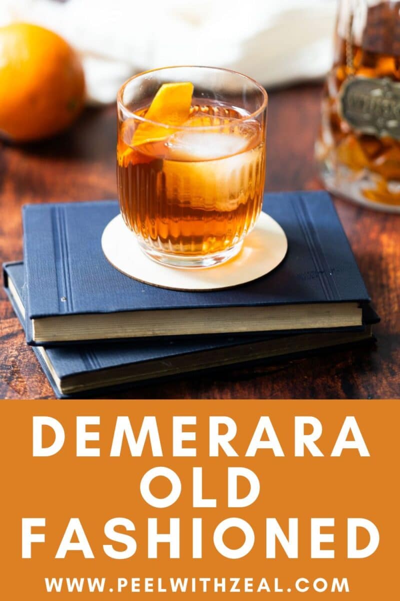 Demerara Old Fashioned serve in a glass.
