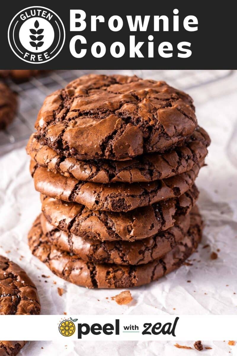 Stack of chocolate brown cookies place on the table.