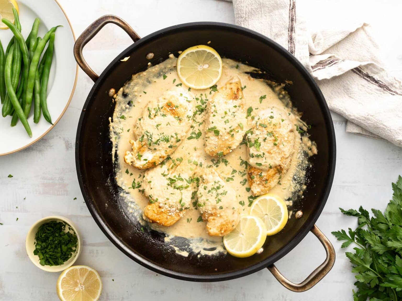 Lemon Garlic Chicken with Parmesan - Peel with Zeal
