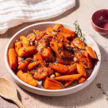 A portion of Glazed Carrots served in a bowl.