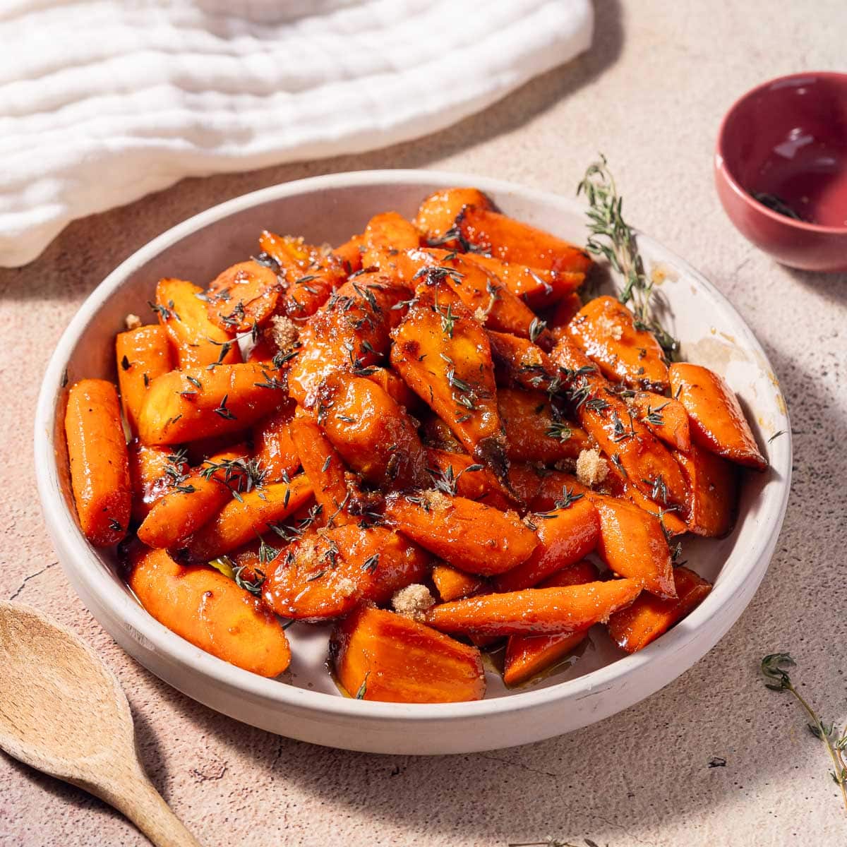 A portion of Glazed Carrots served in a bowl.