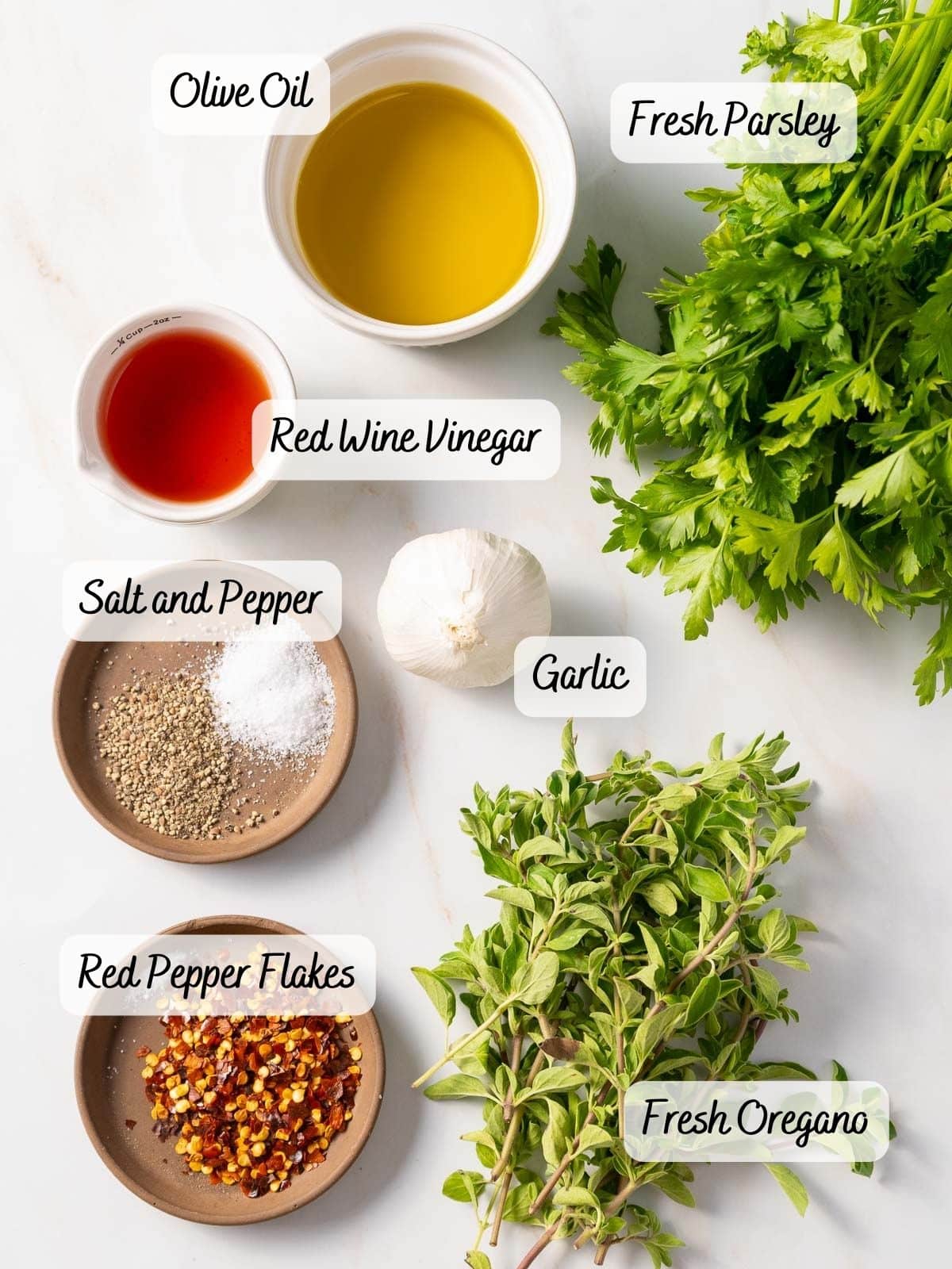 Recipe ingredients on a counter.