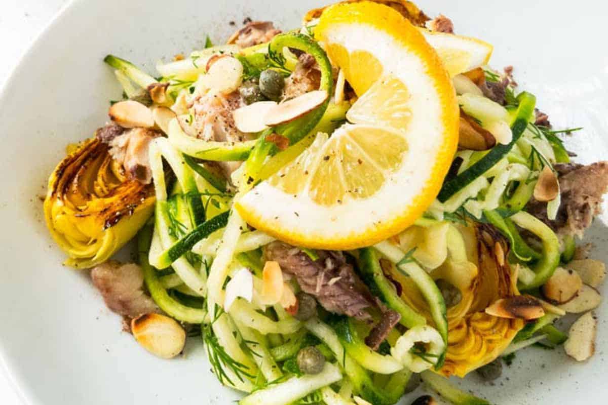 A portion of Zucchini on a plate.