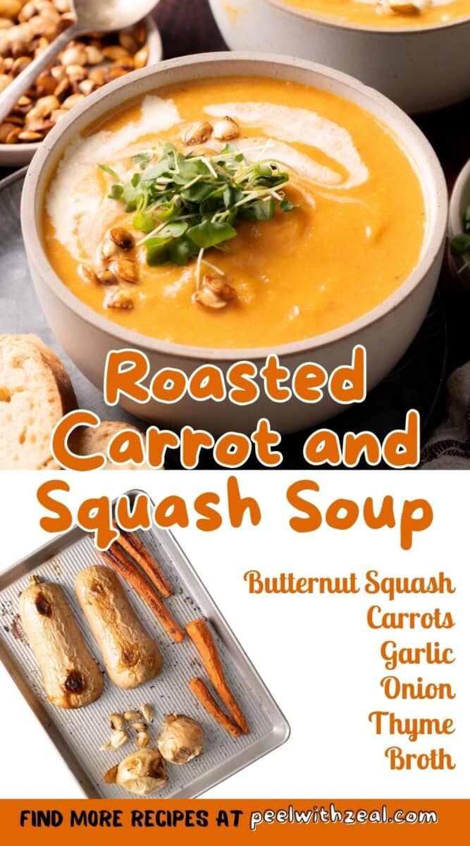 A bowl of roasted squash soup.