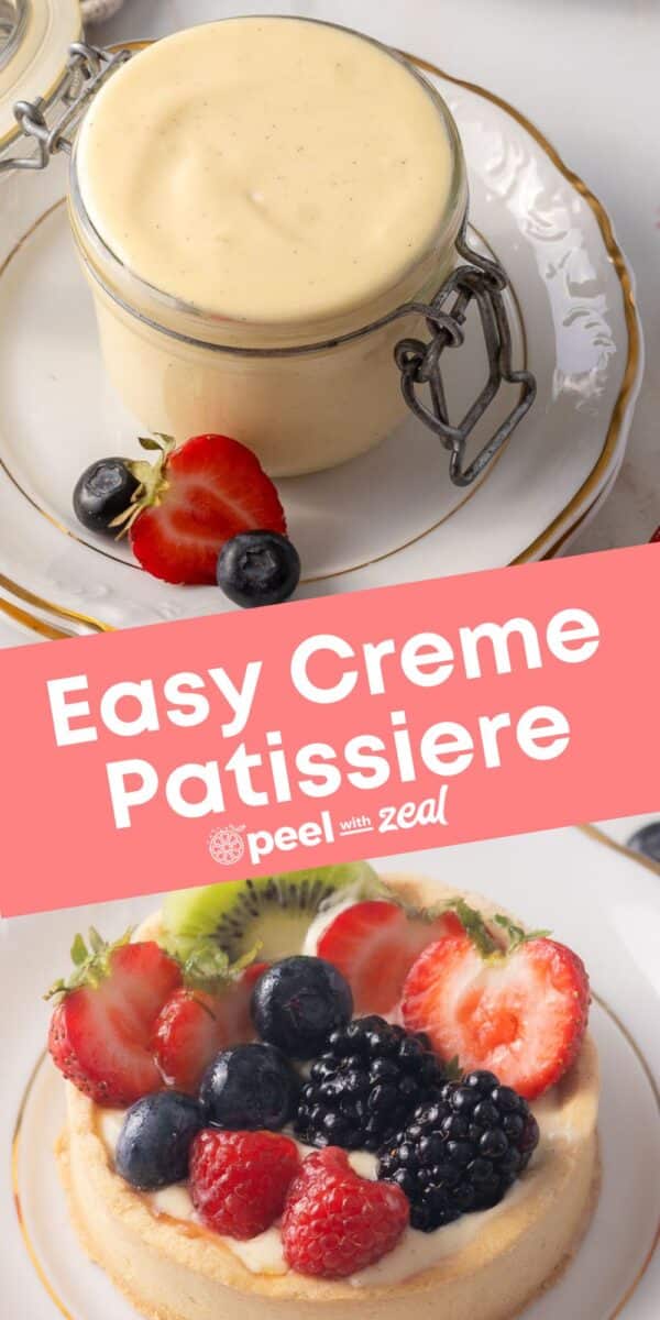 Pastry cream in a jar.