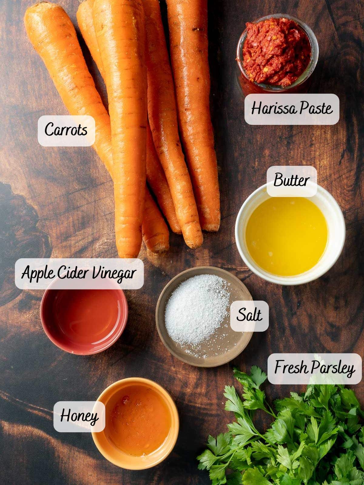 Recipe ingredients on the counter.