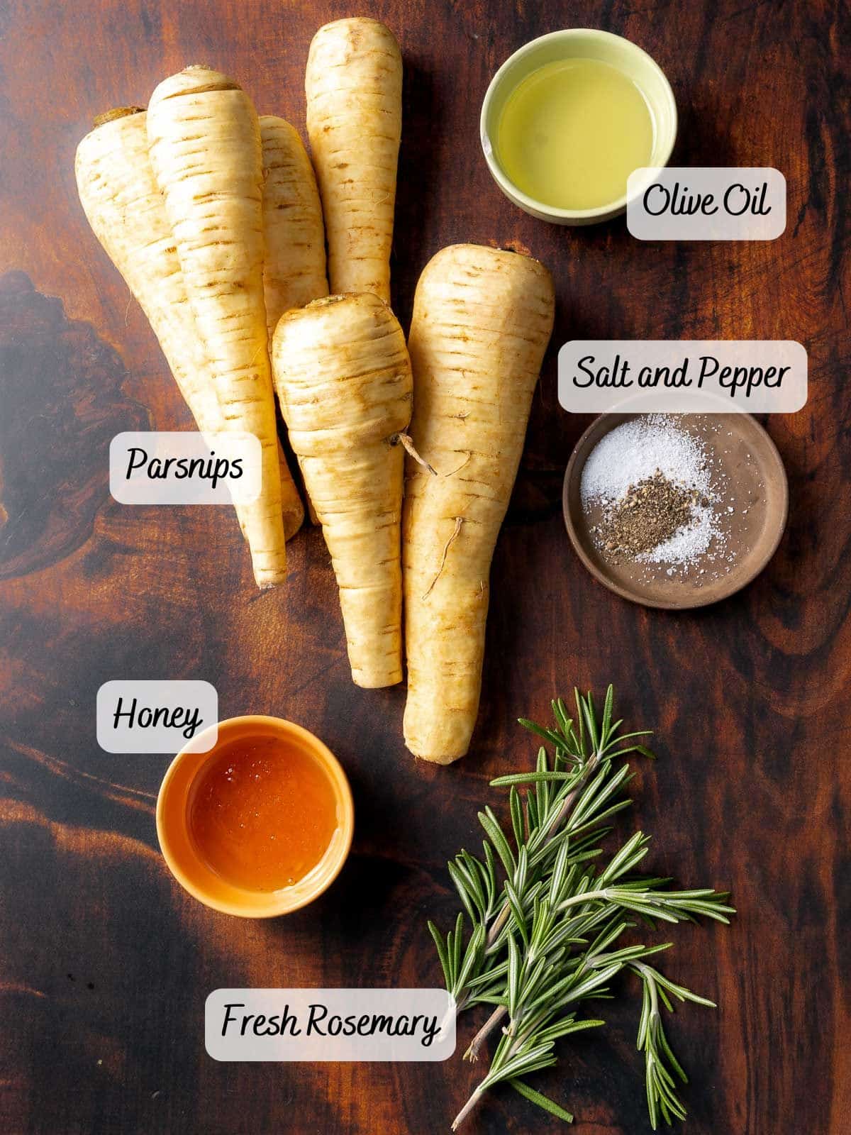 Recipe ingredients on a table.
