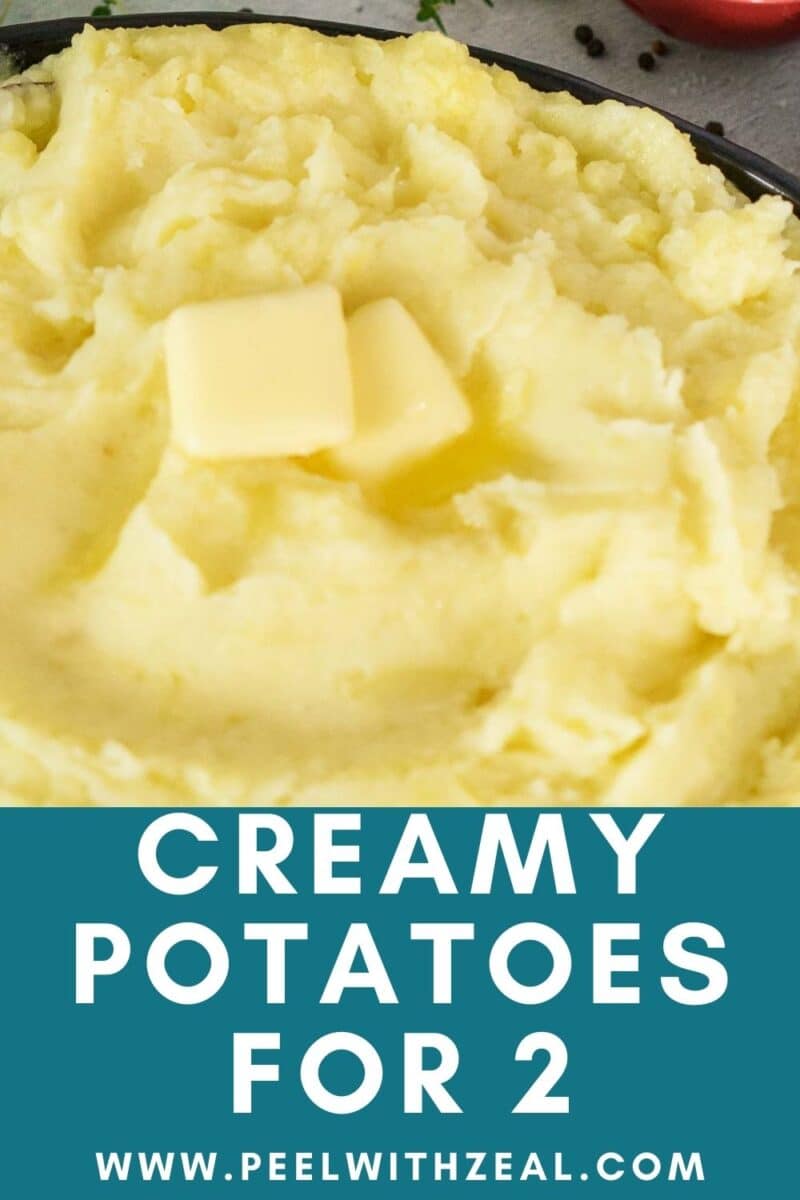 small bowl of mashed potatoes with butter.