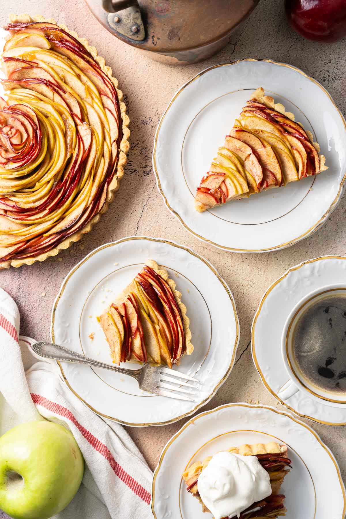 Gluten-free tart made with a pate sablee crust.