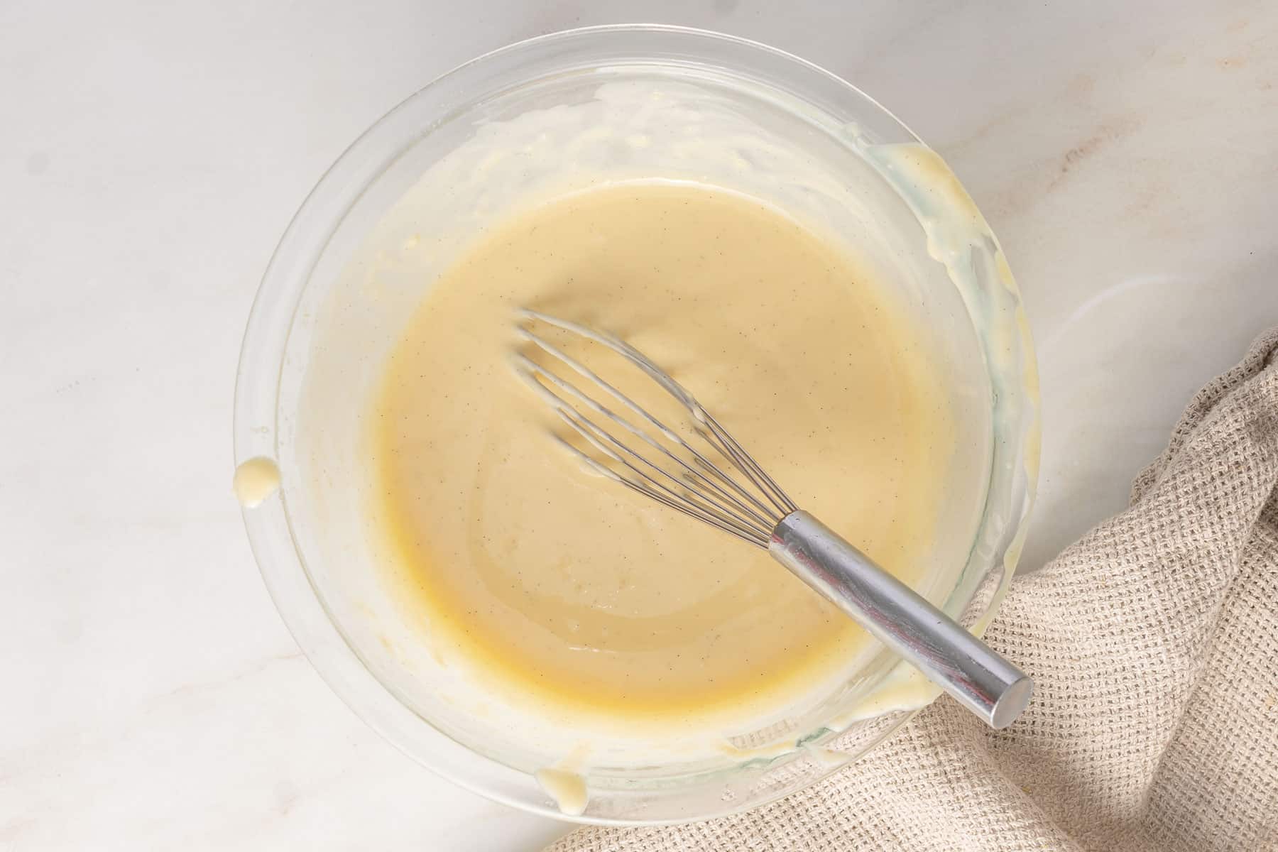 Pastry cream in a bowl.