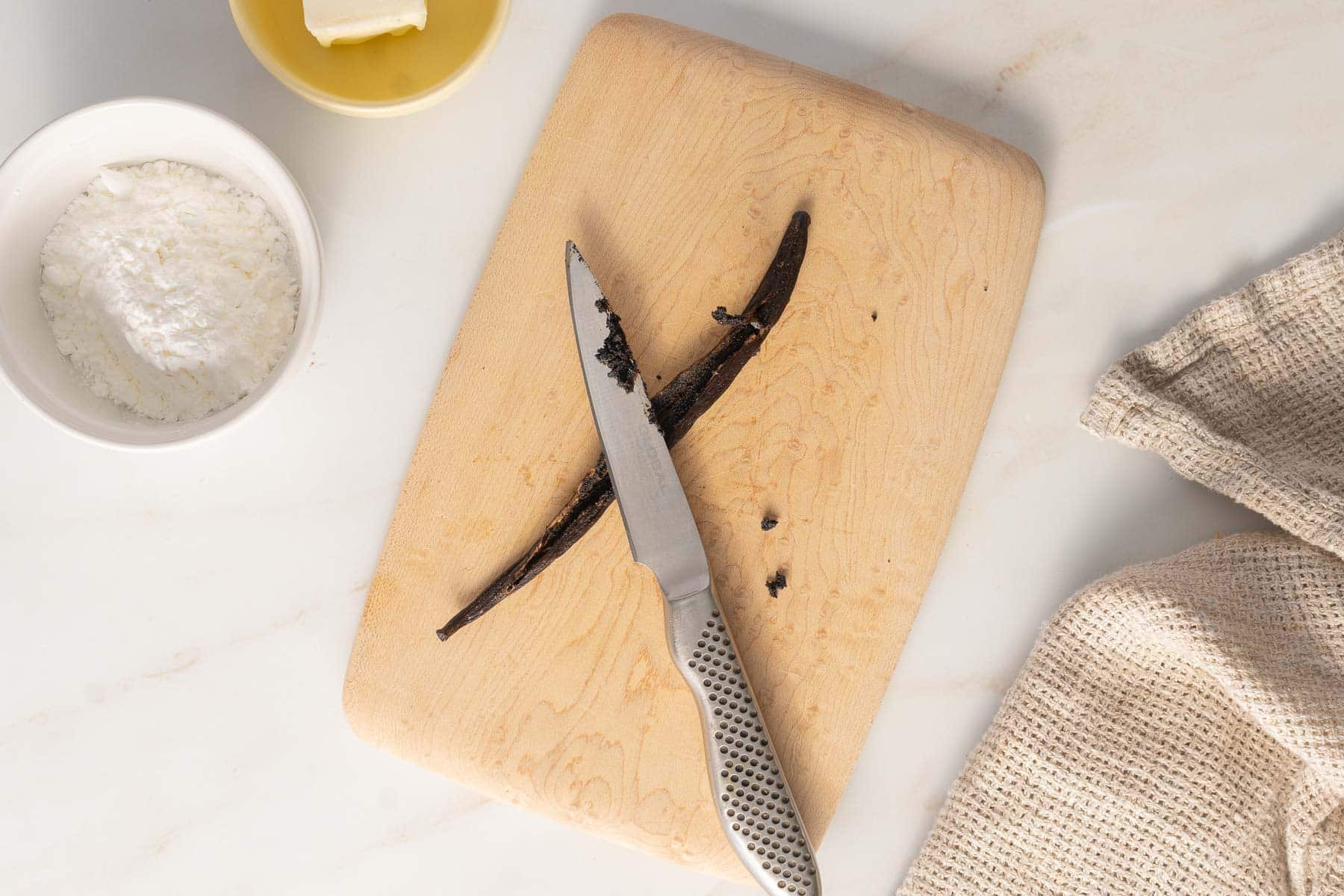 Splitting the vanilla bean.