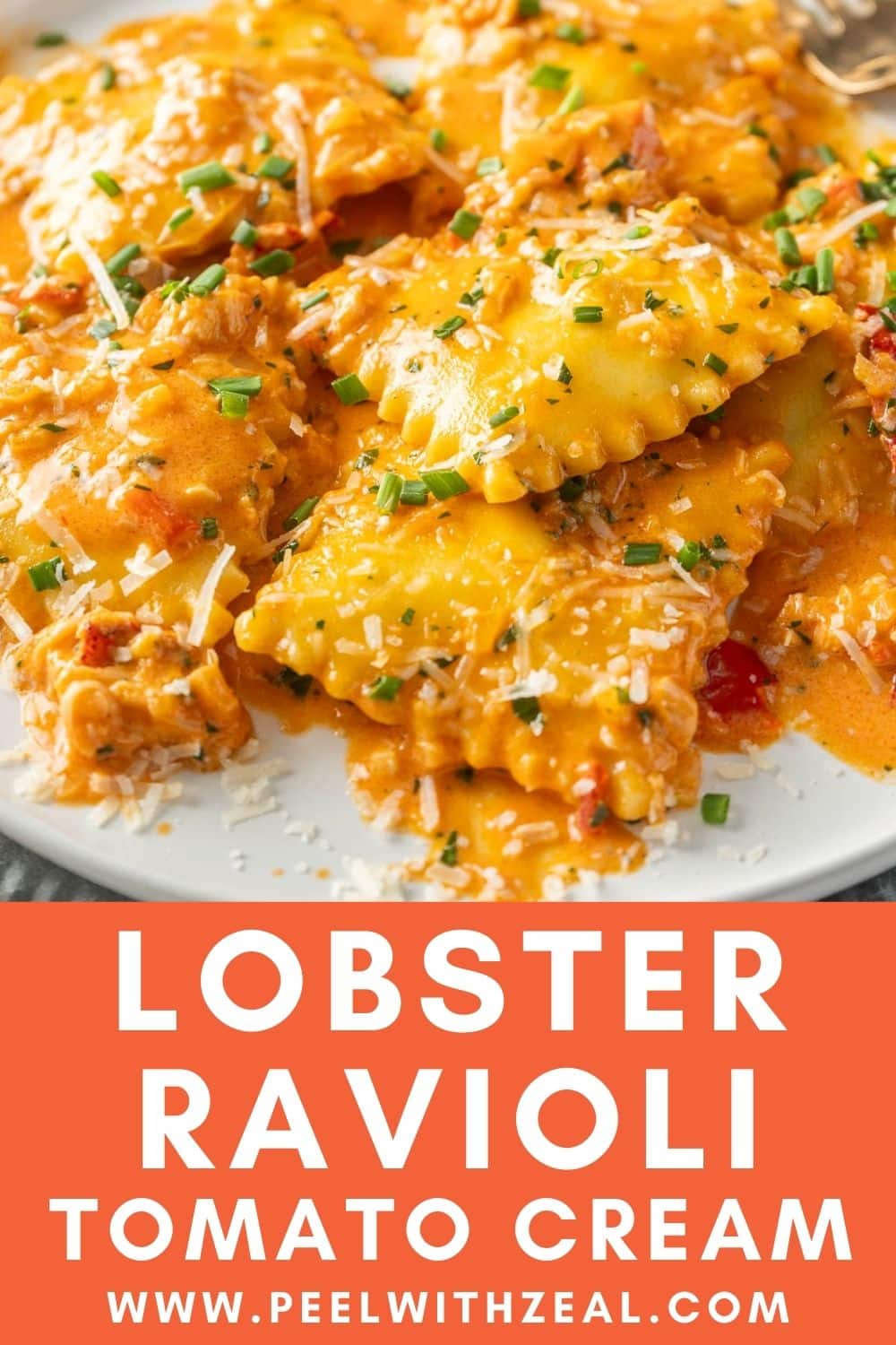 Lobster Ravioli with Tomato Cream - Peel with Zeal