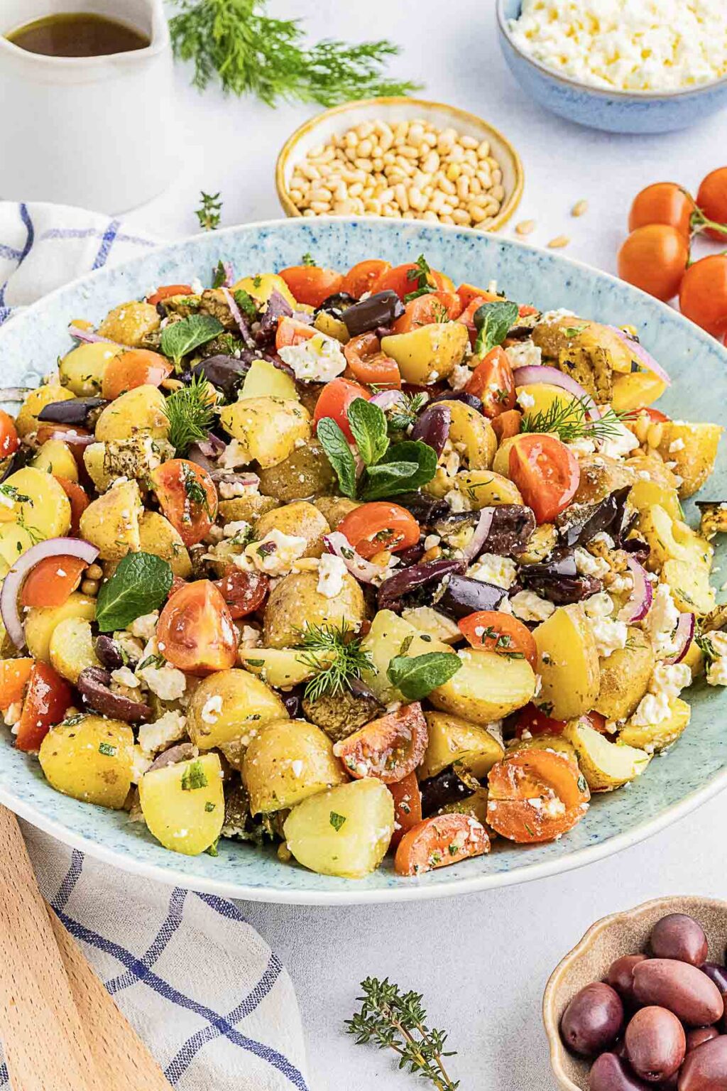 Greek Potato Salad with Feta - Peel with Zeal