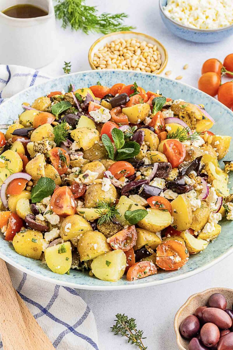 Greek Potato Salad with Feta - Peel with Zeal